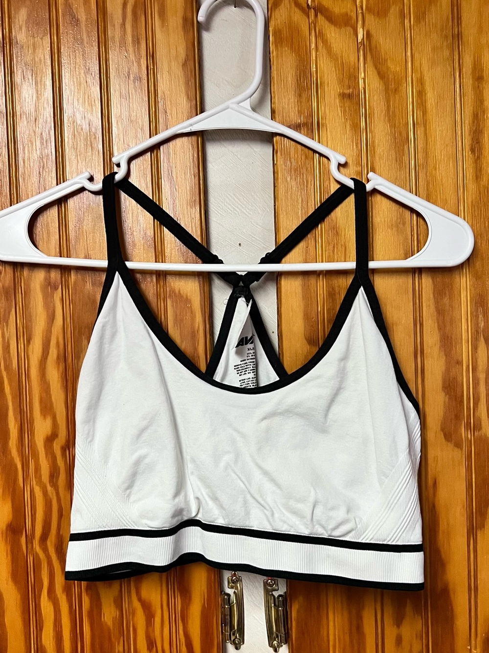 Avia White Sports Bralette with Black Trim size XL